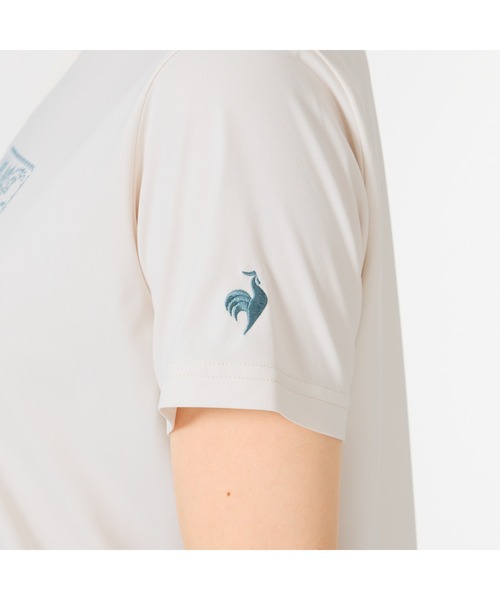 le coq sportif（ルコックスポルティフ）の「ルコックスポルティフ  サンスクリーンスムースニット半袖Tシャツ（Tシャツ/カットソー・レディース・ブルー/オフホワイト/ピンク/ネイビー・M/L/XL）」の6枚目の写真