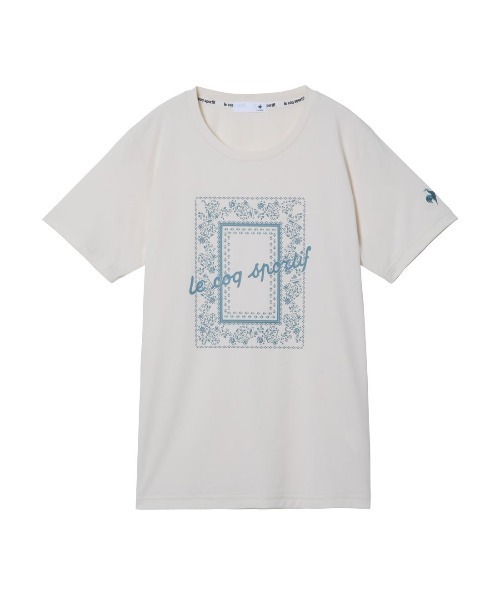 le coq sportif（ルコックスポルティフ）の「ルコックスポルティフ  サンスクリーンスムースニット半袖Tシャツ（Tシャツ/カットソー・レディース・ブルー/オフホワイト/ピンク/ネイビー・M/L/XL）」の11枚目の写真