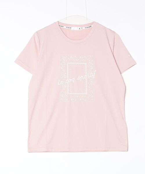 le coq sportif（ルコックスポルティフ）の「ルコックスポルティフ  サンスクリーンスムースニット半袖Tシャツ（Tシャツ/カットソー・レディース・ブルー/オフホワイト/ピンク/ネイビー・M/L/XL）」の19枚目の写真