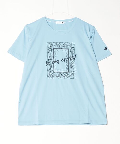 le coq sportif（ルコックスポルティフ）の「ルコックスポルティフ  サンスクリーンスムースニット半袖Tシャツ（Tシャツ/カットソー・レディース・ブルー/オフホワイト/ピンク/ネイビー・M/L/XL）」の21枚目の写真