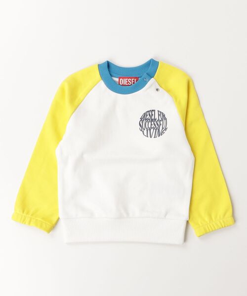 DIESEL（ディーゼル）の「ベビー プルオーバースウェット SONDAB（スウェット・キッズ・ブルー/イエロー・24M/36M/12M/18M）」の2枚目の写真