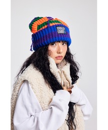 WHITE SANDS（ホワイトサンズ）の「ストライプ ユニークイヤー ニットビーニー（ニットキャップ/ビーニー）」