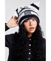 WHITE SANDS（ホワイトサンズ）の「ストライプ ユニークイヤー ニットビーニー（ニットキャップ/ビーニー）」