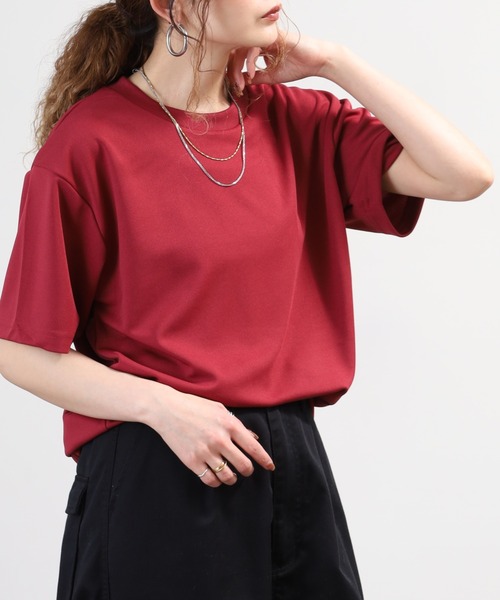 FUNALIVE(ファンアライブ)の「Tシャツ 吸汗速乾 メンズ レディース 半袖 ドライTシャツ 大きいサイズ(Tシャツ/カットソー・レディース・ブラック/ダークグレー/ネイビー/グリーン系/バーガンディー/ホワイト/ライトイエロー/ライトピンク・LL/L/M/3L)」の8枚目の写真