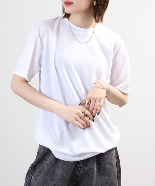FUNALIVE(ファンアライブ)の「Tシャツ 吸汗速乾 メンズ レディース 半袖 ドライTシャツ 大きいサイズ(Tシャツ/カットソー・レディース・ブラック/ダークグレー/ネイビー/グリーン系/バーガンディー/ホワイト/ライトイエロー/ライトピンク・LL/L/M/3L)」の11枚目の写真