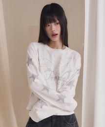 PRENDA（プレンダ）の「STAR LETTERING LOGO LONG SLEEVE WHITE（Tシャツ/カットソー）」