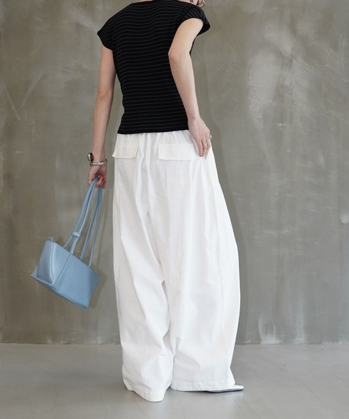 ト*ム様 NO COFFEE CLUBHAUS XL ホワイトパンツ センターシームボリュームパンツ chw26s157-ファッション通販サイト