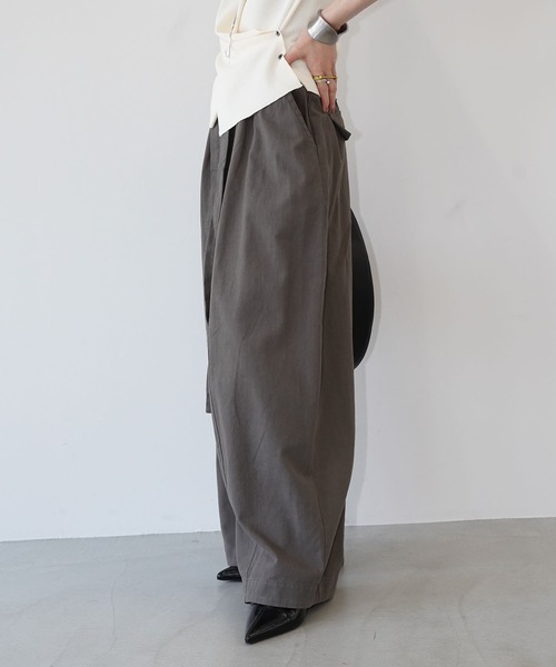 chuclla(チュクラ)の「センターシームボリュームパンツ chw26s157(その他パンツ・レディース・チャコールグレー/ホワイト/クリーム・FREE)」の12枚目の写真