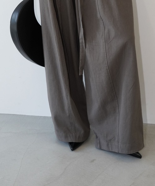 chuclla(チュクラ)の「センターシームボリュームパンツ chw26s157(その他パンツ・レディース・チャコールグレー/ホワイト/クリーム・FREE)」の17枚目の写真