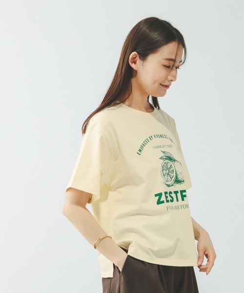 GLOBAL WORK（グローバルワーク）の「ヘビロッTEEプリント半袖/636798（Tシャツ/カットソー・レディース・ブラウン/ホワイト系その他3/チャコールグレー/ホワイト系その他2/ホワイト/ホワイト系2/ホワイト系1/イエロー系その他/ブラック系・LARGE/MEDIUM）」の9枚目の写真