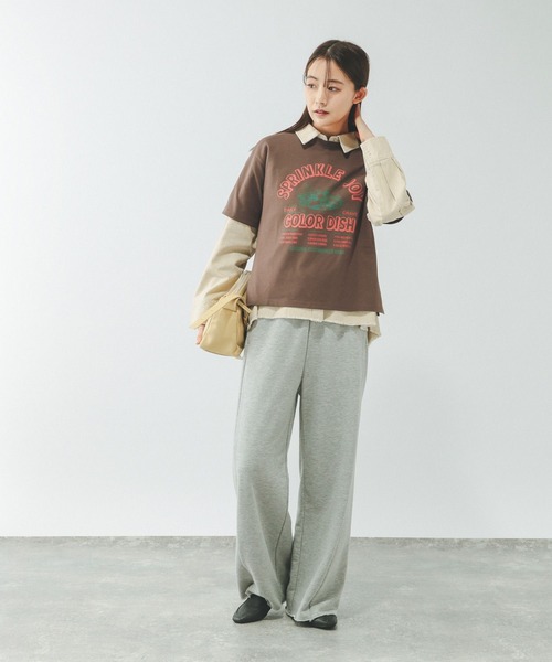 GLOBAL WORK（グローバルワーク）の「ヘビロッTEEプリント半袖/636798（Tシャツ/カットソー・レディース・ブラウン/ホワイト系その他3/チャコールグレー/ホワイト系その他2/ホワイト/ホワイト系2/ホワイト系1/イエロー系その他/ブラック系・LARGE/MEDIUM）」の19枚目の写真