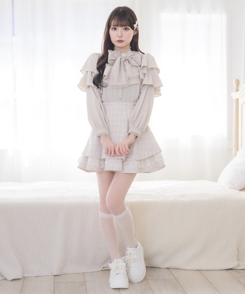 couture BY ROJITA(クチュールバイロジータ)の「ラッフルボリュームブラウス(シャツ/ブラウス・レディース・ホワイト/ブラック/ベージュ・FREE)」の16枚目の写真