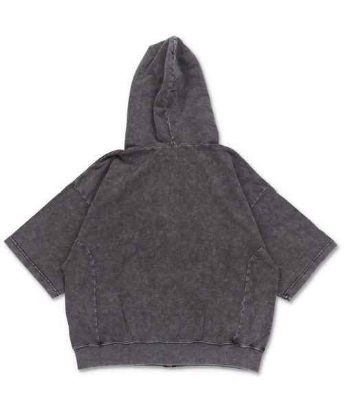 SPINNS（スピンズ）の「短丈半袖ダブルジップパーカー/トライバル刺繍/スノーウォッシュ加工（パーカー・メンズ・ブラック/ブラック系その他/ブラウン系その他/グリーン系その他・ONESIZE）」の6枚目の写真