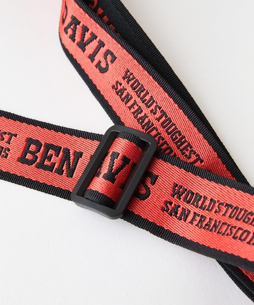 BEN DAVIS(ベンデイビス)の「【BEN DAVIS/ベンデイビス】【止水ジップ・高耐久】ロゴテープ ショルダーバッグ リップストップ素材 軽量・タフ(ショルダーバッグ・メンズ・ブラック/オレンジ・FREE)」の8枚目の写真
