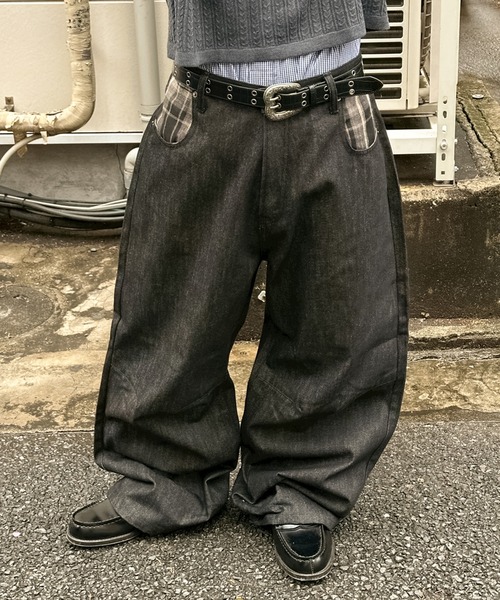 norimid バギーデニム POCKET CHECK RIGID BUGGY DENIM／ポケットチェックデザインリジット