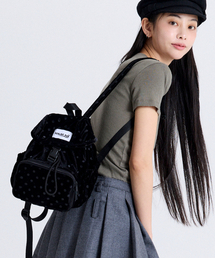 MACNI（マクニ）の「DOT VELVET MINI BACKPACK BLACK（バックパック/リュック）」
