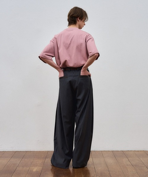 ajouter flow（アジューテフロー）の「【ajouter flow】wide stripe slacks（スラックス・メンズ・グレー/ブラック・LARGE/MEDIUM）」の4枚目の写真