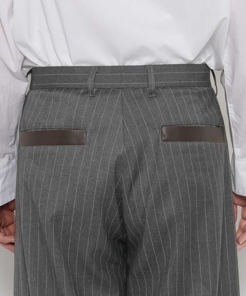 ajouter flow（アジューテフロー）の「【ajouter flow】wide stripe slacks（スラックス・メンズ・グレー/ブラック・LARGE/MEDIUM）」の21枚目の写真