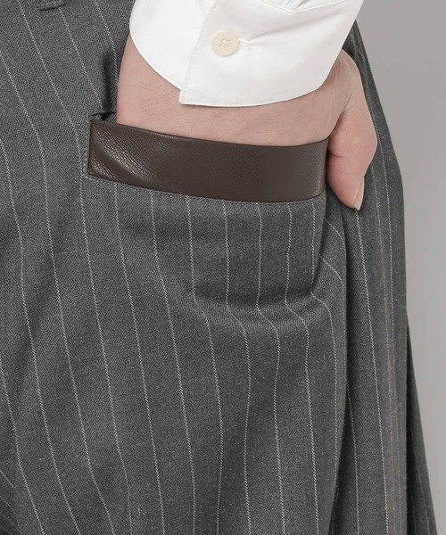 ajouter flow（アジューテフロー）の「【ajouter flow】wide stripe slacks（スラックス・メンズ・グレー/ブラック・LARGE/MEDIUM）」の22枚目の写真