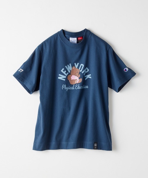 DOUBLE STANDARD CLOTHING(ダブルスタンダードクロージング)の「【別注】Champion×DSC / NY Bear Print T-Shirt(Tシャツ/カットソー・レディース・サックスブルー/オフホワイト/ネイビー・FREE)」の2枚目の写真