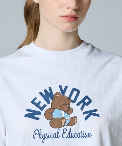 DOUBLE STANDARD CLOTHING(ダブルスタンダードクロージング)の「【別注】Champion×DSC / NY Bear Print T-Shirt(Tシャツ/カットソー・レディース・サックスブルー/オフホワイト/ネイビー・FREE)」の6枚目の写真