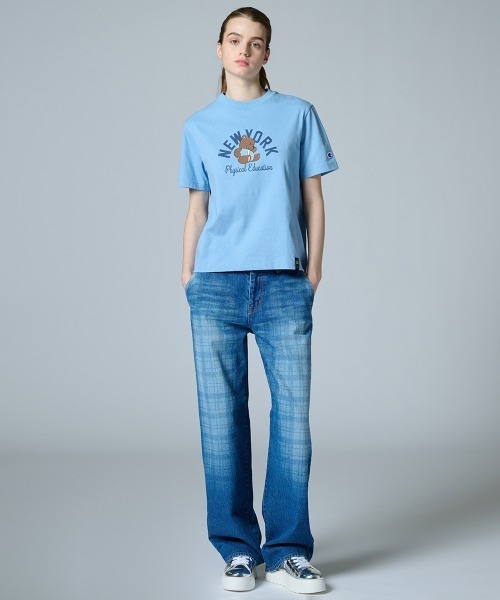 DOUBLE STANDARD CLOTHING(ダブルスタンダードクロージング)の「【別注】Champion×DSC / NY Bear Print T-Shirt(Tシャツ/カットソー・レディース・サックスブルー/オフホワイト/ネイビー・FREE)」の19枚目の写真