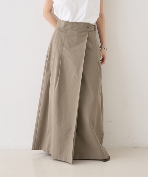 Rouge vif Anna（ルージュヴィフアンナ）の「タックグルカベルトマキシスカート（スカート・レディース・セージグリーン/ホワイト・36/38）」の6枚目の写真