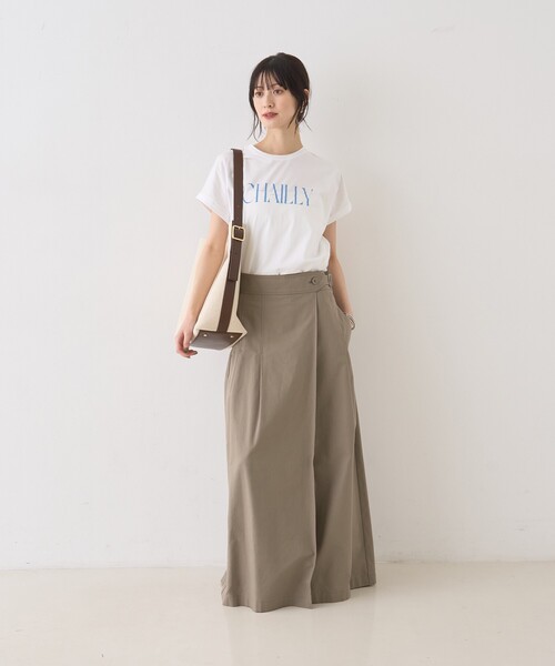 Rouge vif Anna（ルージュヴィフアンナ）の「タックグルカベルトマキシスカート（スカート・レディース・セージグリーン/ホワイト・36/38）」の13枚目の写真