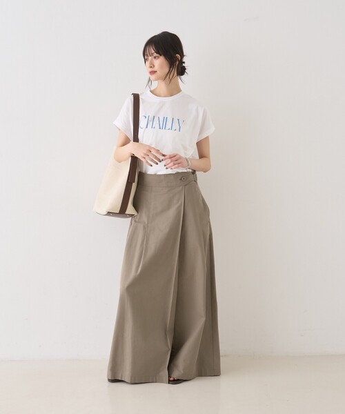 Rouge vif Anna（ルージュヴィフアンナ）の「タックグルカベルトマキシスカート（スカート・レディース・セージグリーン/ホワイト・36/38）」の16枚目の写真