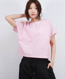 Stripe Mini French Short Sleeve Shirt Red