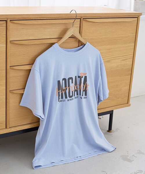 coen(コーエン)の「スポーティーロゴアソートプリントTシャツ(Tシャツ/カットソー・レディース・オフホワイト/ナチュラル/ライトブルー/ダークグレー・M/L)」の4枚目の写真