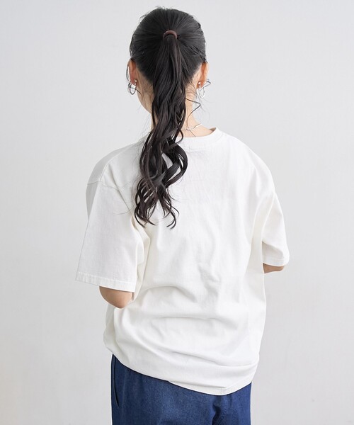 coen(コーエン)の「スポーティーロゴアソートプリントTシャツ(Tシャツ/カットソー・レディース・オフホワイト/ナチュラル/ライトブルー/ダークグレー・M/L)」の9枚目の写真