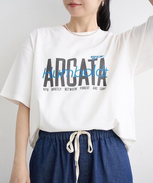coen(コーエン)の「スポーティーロゴアソートプリントTシャツ(Tシャツ/カットソー・レディース・オフホワイト/ナチュラル/ライトブルー/ダークグレー・M/L)」の10枚目の写真