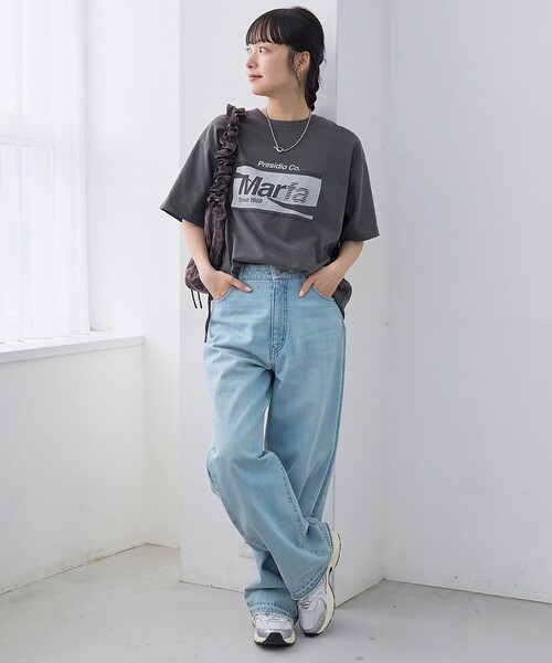 coen(コーエン)の「スポーティーロゴアソートプリントTシャツ(Tシャツ/カットソー・レディース・オフホワイト/ナチュラル/ライトブルー/ダークグレー・M/L)」の11枚目の写真