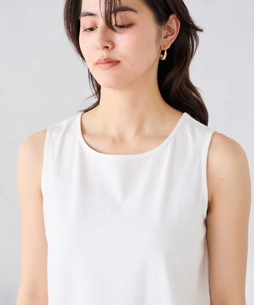 a.v.v（アーヴェヴェ）の「ｶｯﾄｿｰ（Tシャツ/カットソー・レディース・ダークインディゴブルー/ホワイト/アイボリー・40/38）」の16枚目の写真