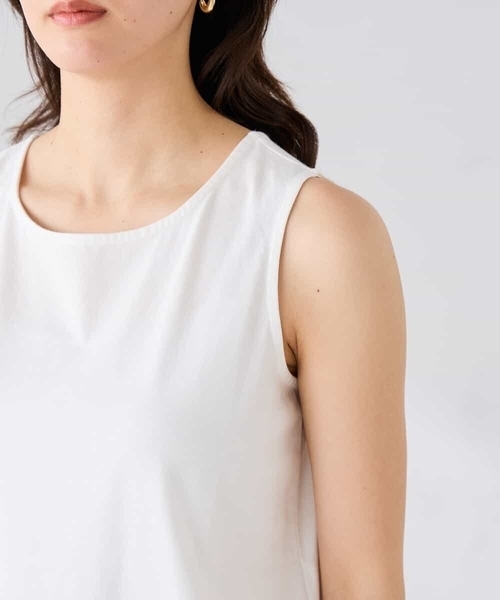 a.v.v（アーヴェヴェ）の「ｶｯﾄｿｰ（Tシャツ/カットソー・レディース・ダークインディゴブルー/ホワイト/アイボリー・40/38）」の17枚目の写真