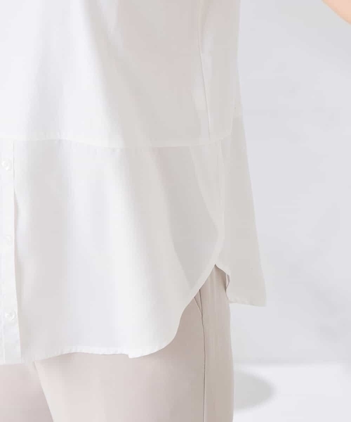 a.v.v（アーヴェヴェ）の「ｶｯﾄｿｰ（Tシャツ/カットソー・レディース・ダークインディゴブルー/ホワイト/アイボリー・40/38）」の18枚目の写真