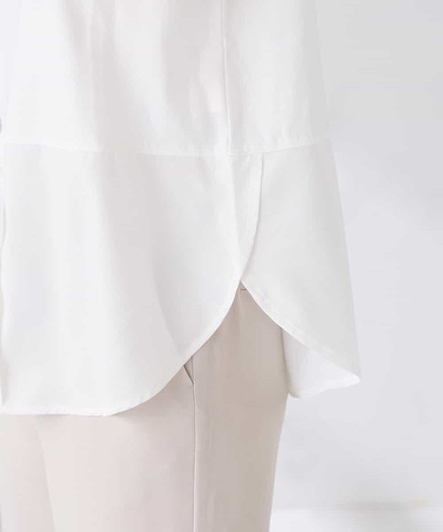 a.v.v（アーヴェヴェ）の「ｶｯﾄｿｰ（Tシャツ/カットソー・レディース・ダークインディゴブルー/ホワイト/アイボリー・40/38）」の19枚目の写真