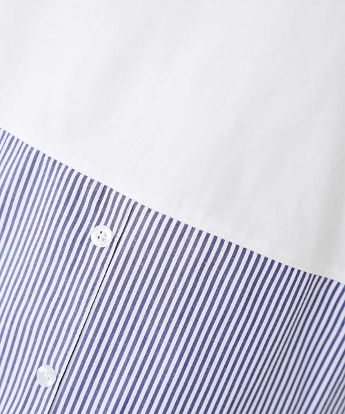 a.v.v（アーヴェヴェ）の「ｶｯﾄｿｰ（Tシャツ/カットソー・レディース・ダークインディゴブルー/ホワイト/アイボリー・40/38）」の6枚目の写真