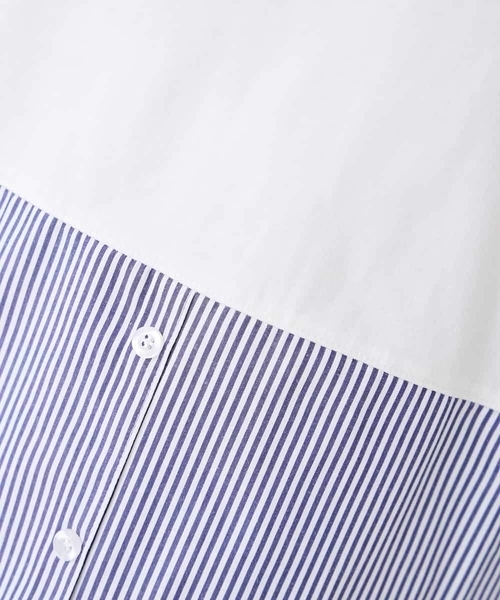 a.v.v（アーヴェヴェ）の「シャツヘムタンクトップ（Tシャツ/カットソー・レディース・ダークインディゴブルー/ホワイト/アイボリー・40/38）」の7枚目の写真