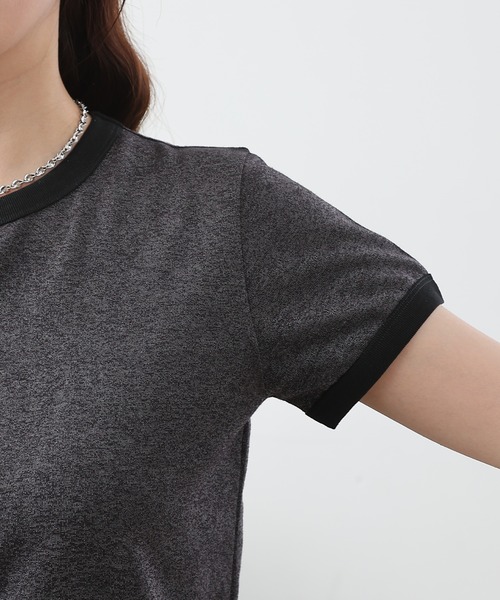 COLONY 2139(コロニートゥーワンスリーナイン)の「ラメリンガーTシャツ(Tシャツ/カットソー・レディース・ホワイト/グレー/ブラック・FREE)」の18枚目の写真