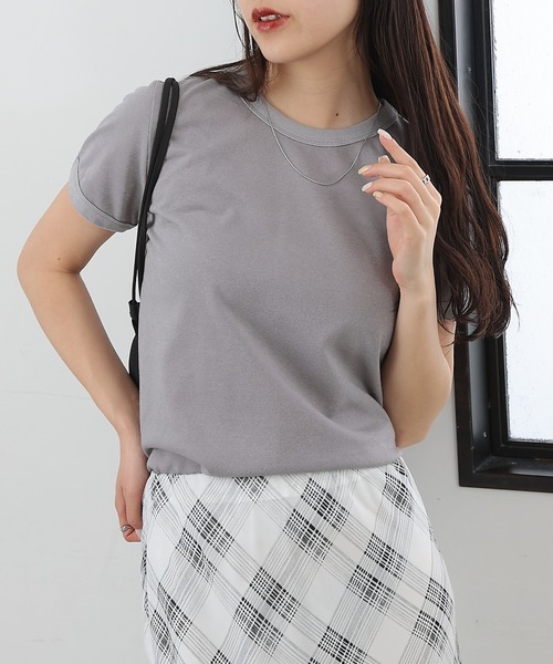 COLONY 2139(コロニートゥーワンスリーナイン)の「ラメリンガーTシャツ(Tシャツ/カットソー・レディース・ホワイト/グレー/ブラック・FREE)」の5枚目の写真