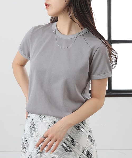 COLONY 2139(コロニートゥーワンスリーナイン)の「ラメリンガーTシャツ(Tシャツ/カットソー・レディース・ホワイト/グレー/ブラック・FREE)」の9枚目の写真