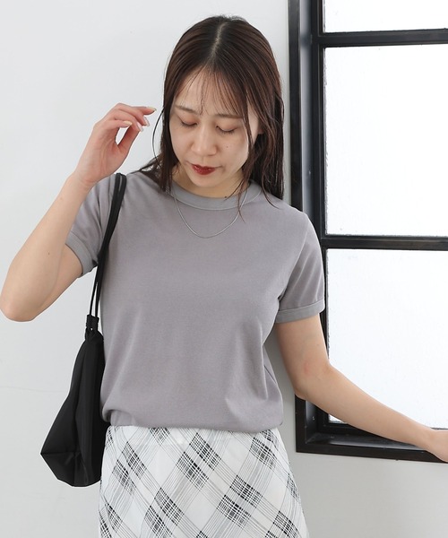 COLONY 2139(コロニートゥーワンスリーナイン)の「ラメリンガーTシャツ(Tシャツ/カットソー・レディース・ホワイト/グレー/ブラック・FREE)」の6枚目の写真