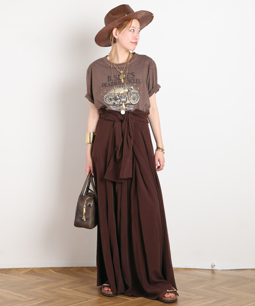 GOOD ROCK SPEED(グッドロックスピード)の「【GOOD ROCK SPEED】BISBEE'S biker Tsh(Tシャツ/カットソー・レディース・ブラウン・FREE)」の4枚目の写真