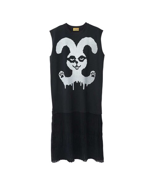 ヒステリックグラマー　スカルベリー　タンクトップ 　ワンピース　ブラック HELL CAT ワンピース|HYSTERIC GLAMOUR WOMEN | HYSTERIC GLAMOUR