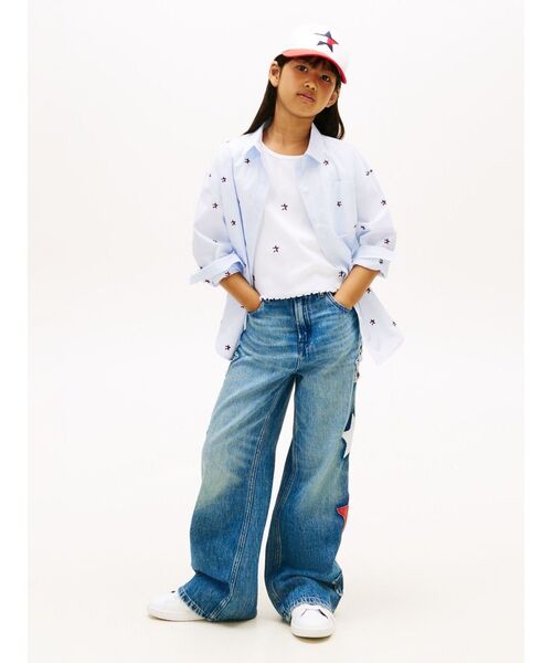 TOMMY HILFIGER（トミーヒルフィガー）の「GIRLS ストライプスターロングスリーブシャツ（シャツ/ブラウス・キッズ・ライトブルー・140cm/150cm/160cm/130cm）」の5枚目の写真