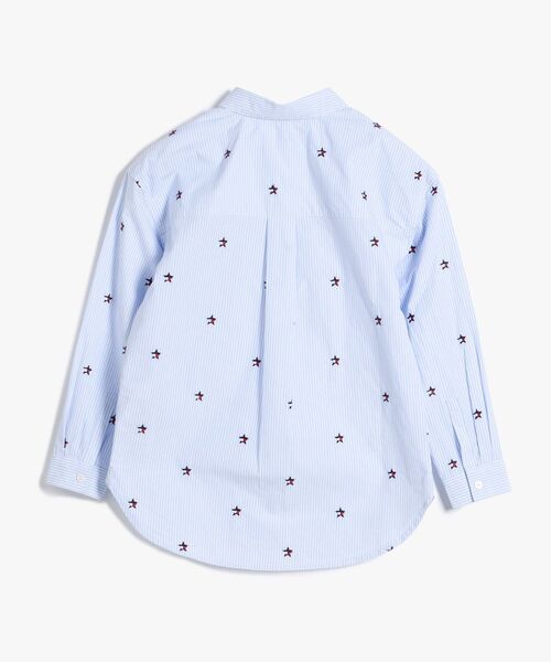 TOMMY HILFIGER（トミーヒルフィガー）の「GIRLS ストライプスターロングスリーブシャツ（シャツ/ブラウス・キッズ・ライトブルー・140cm/150cm/160cm/130cm）」の2枚目の写真