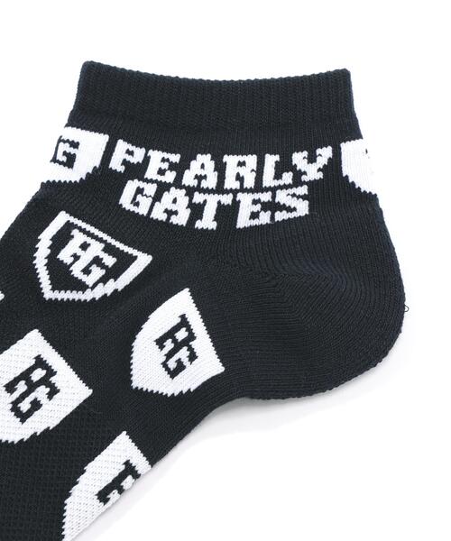 PEARLY GATES（パーリーゲイツ）の「【PEARLY GATES】エンブレム総柄アンクルＳＯＸ（ソックス/靴下・メンズ・ホワイト系その他/ホワイト系その他2/ダークインディゴブルー・FREE）」の4枚目の写真