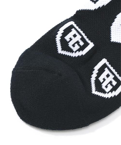 PEARLY GATES（パーリーゲイツ）の「【PEARLY GATES】エンブレム総柄アンクルＳＯＸ（ソックス/靴下・メンズ・ホワイト系その他/ホワイト系その他2/ダークインディゴブルー・FREE）」の5枚目の写真